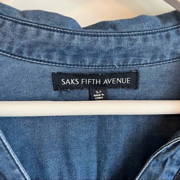 Saks 5th Avenue Chambray Tunic Top - Picture 4 of 11